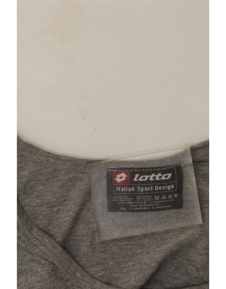 Lotto Hombre Camiseta Sin Mangas Estampada Gris Medio Moteada