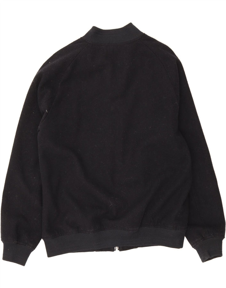 LYLE & SCOTT Mens Bomber Jacket UK 38 Medium Black Wool Vintage Lyle & Scott and Second-Hand Lyle & Scott from Messina Hembry 