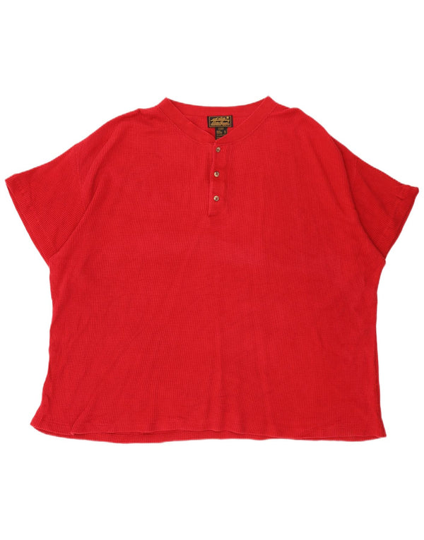 EDDIE BAUER Camiseta holgada para hombre Top XL Algodón rojo