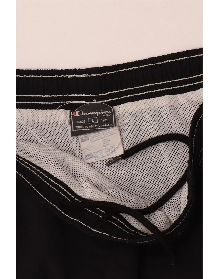 Champion Bañador para hombre, talla grande, poliamida negra