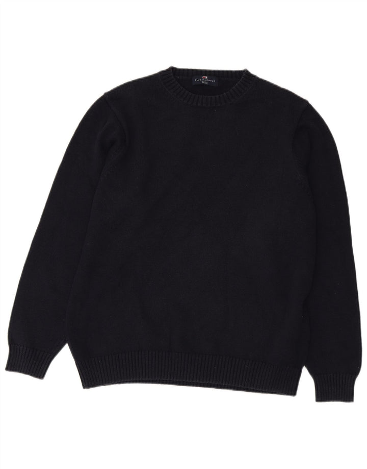 MARKS & SPENCER Jersey de cuello redondo para hombre UK 38/40 Azul marino mediano