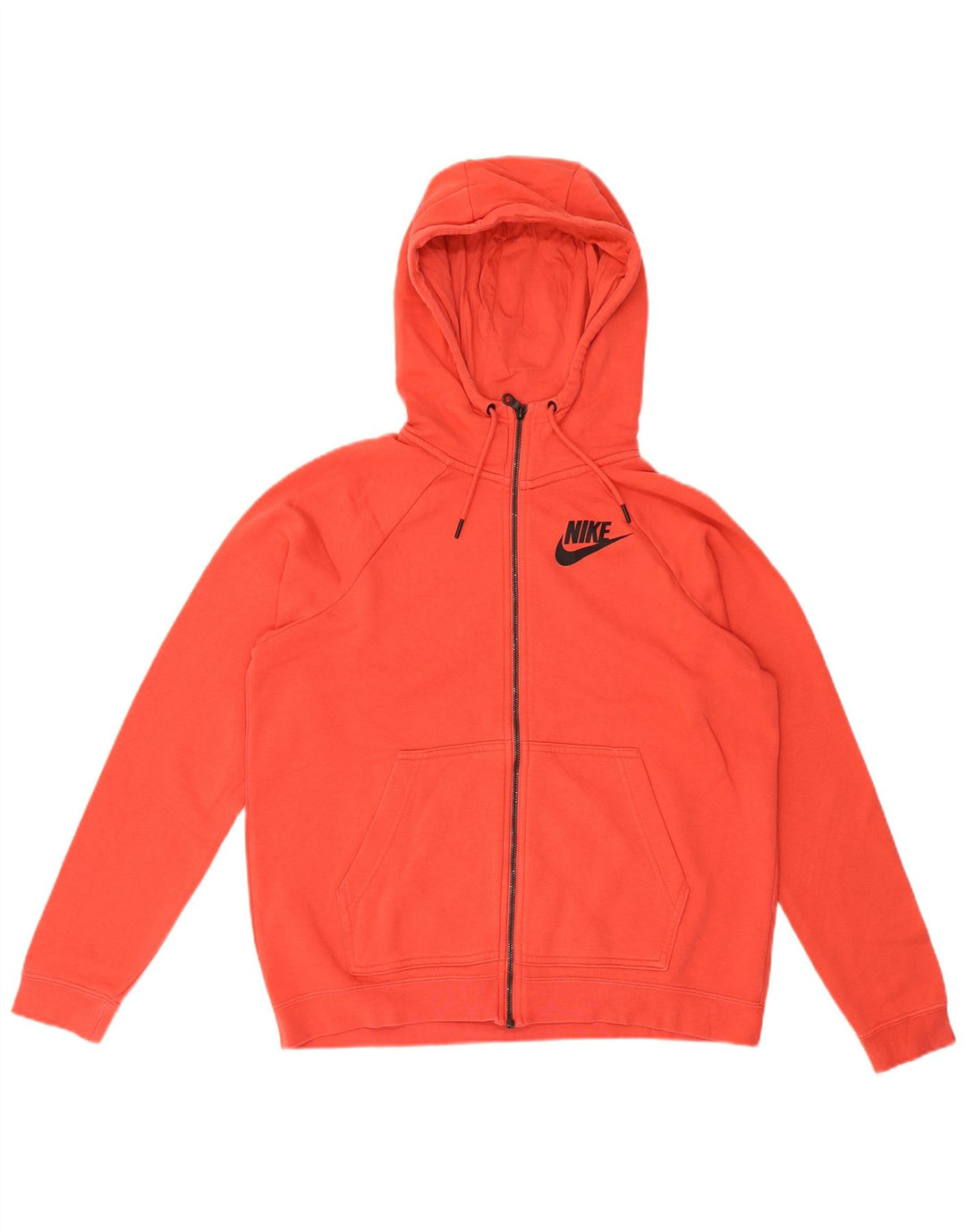 Nike - Sudadera con capucha para mujer, extragrande, con cremallera, talla 40, tamaño mediano, color rojo
