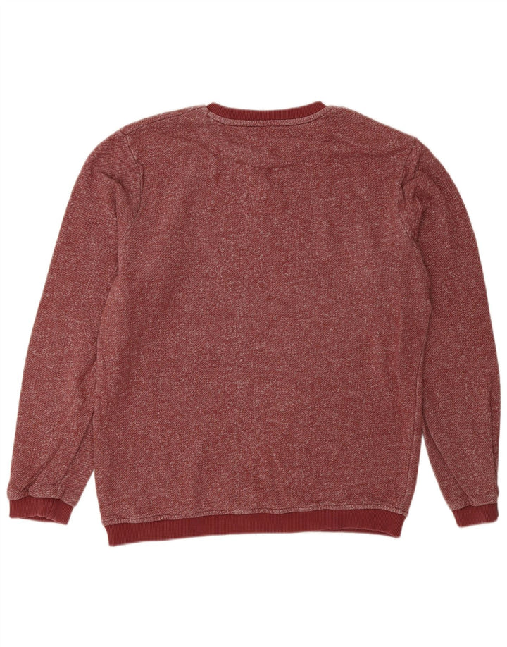 Jack & Jones Hombre Sudadera Gráfica Jumper Medium Borgoña De Algodón Moteado