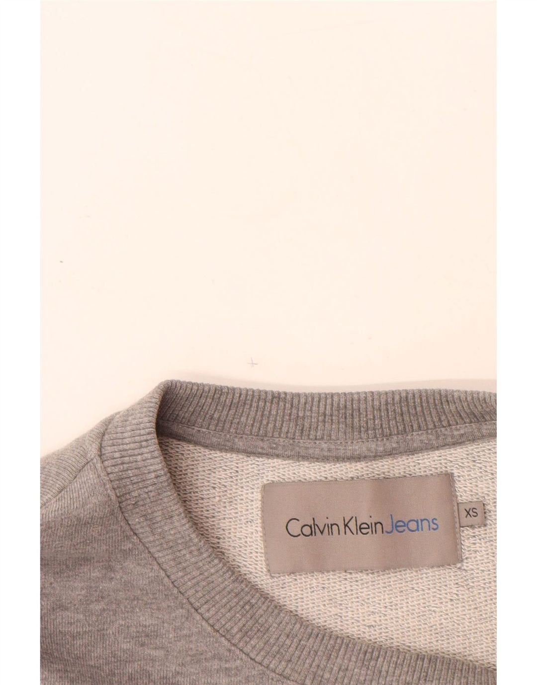 CALVIN KLEIN JEANS Sudadera estampada para hombre Jumper XS Gris Algodón