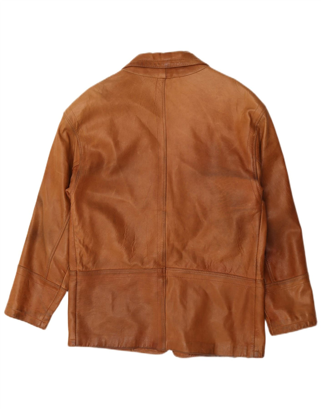 Renna Chaqueta Blazer de Cuero con 2 Botones para Hombre IT 46 Small Brown