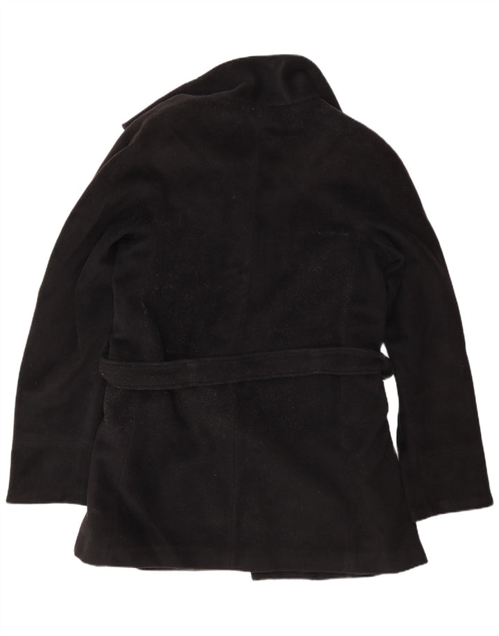 MAX MARA Abrigo para mujer UK 8 Small Black Wool Classic
