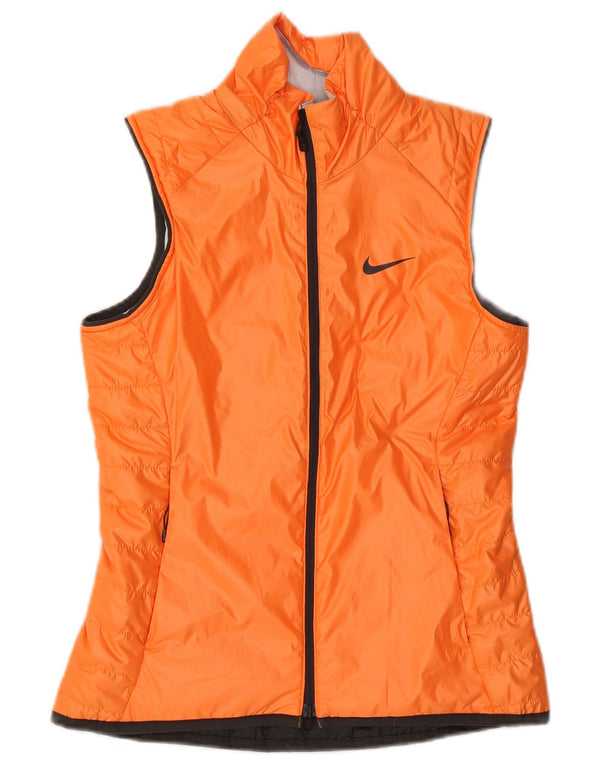 Chaleco reversible Nike para mujer UK 10 Small Naranja Poliéster