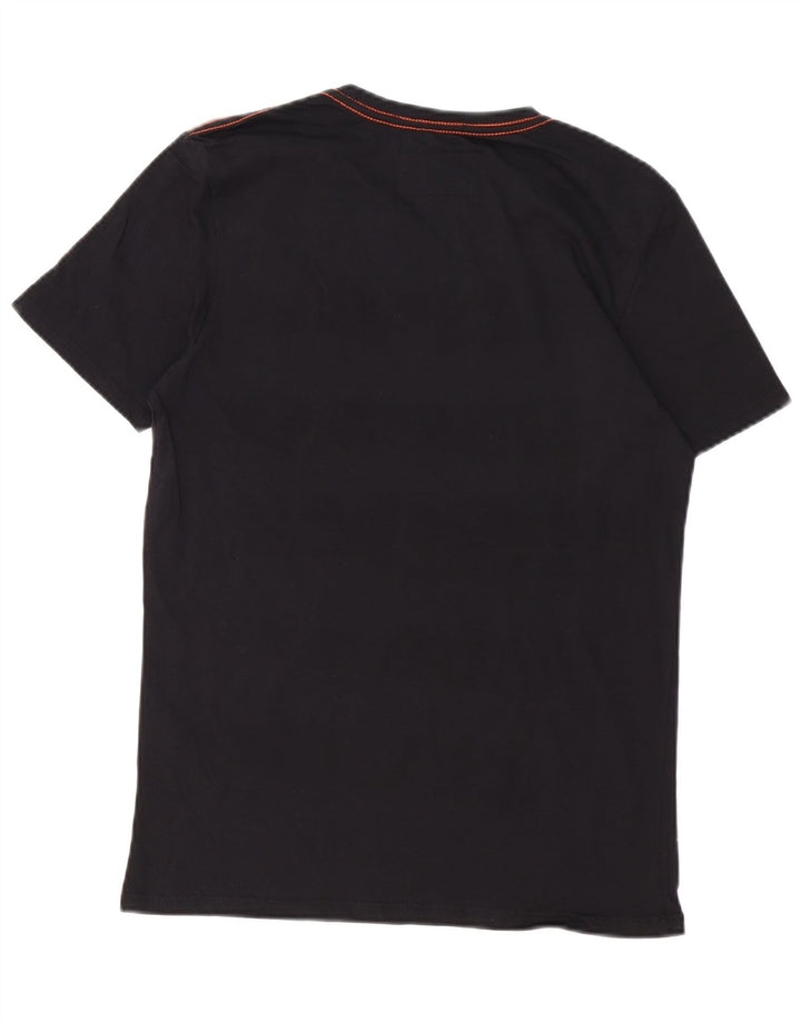 ANGELO LITRICO Camiseta gráfica para hombre Top Small Black Cotton