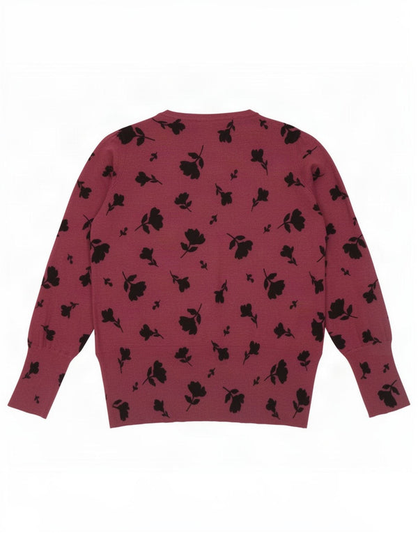 Marks & Spencer Suéter tipo jersey con cuello barco para mujer Reino Unido 46 Grande Rojo Floral