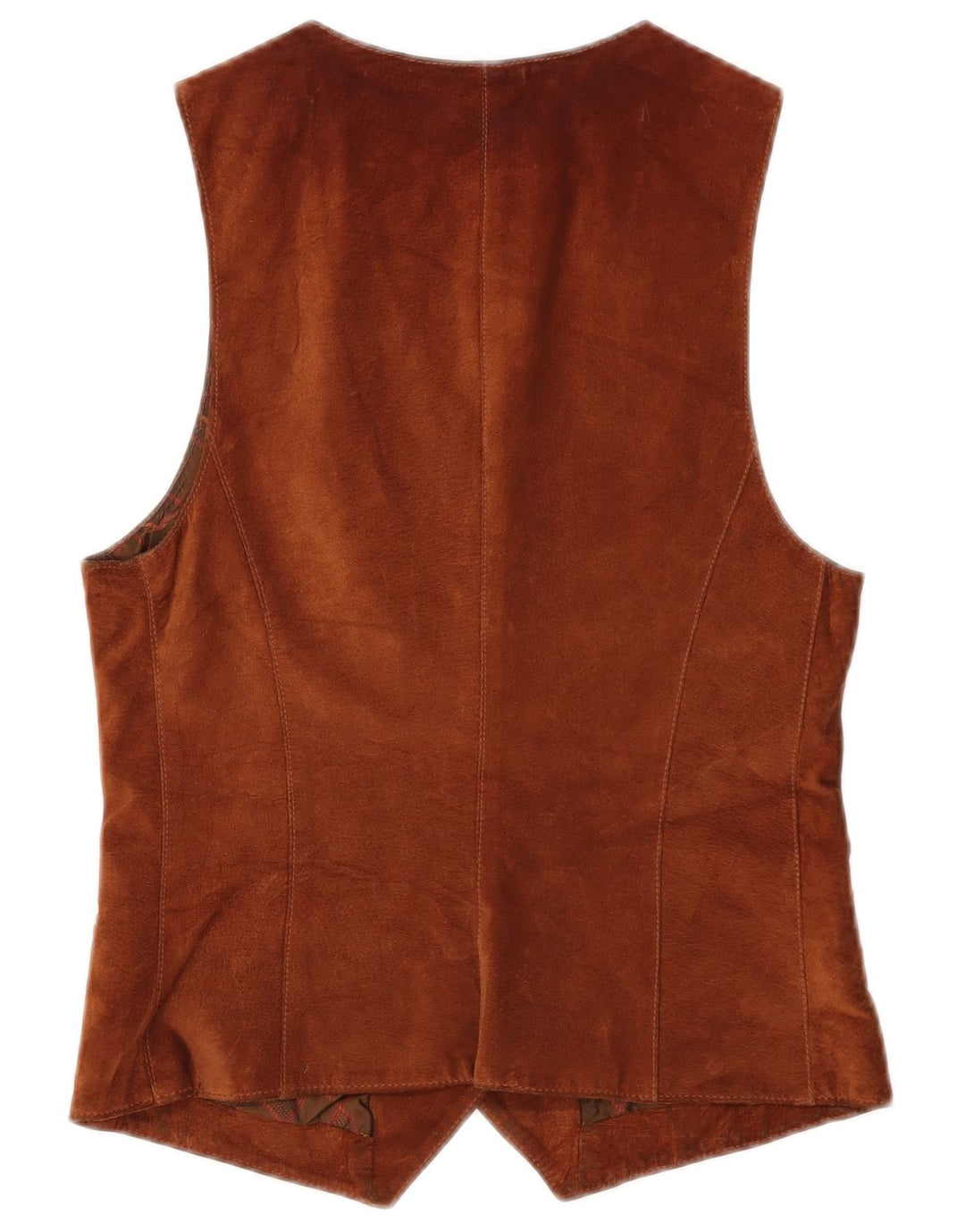 Chaleco de ante vintage para mujer IT 42 Marrón medio