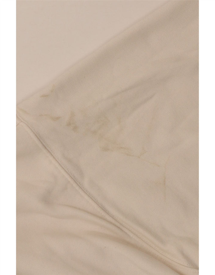 Adidas - Sudadera de gran tamaño con gráfico para mujer, talla 12, algodón blanco mediano