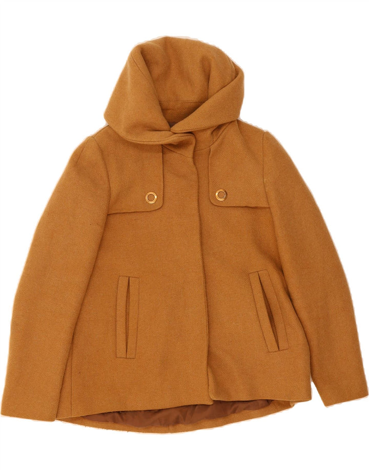 ZARA Womens Bomber Jacket UK 6 XS Brown Wool Vintage Zara and Second-Hand Zara from Messina Hembry 