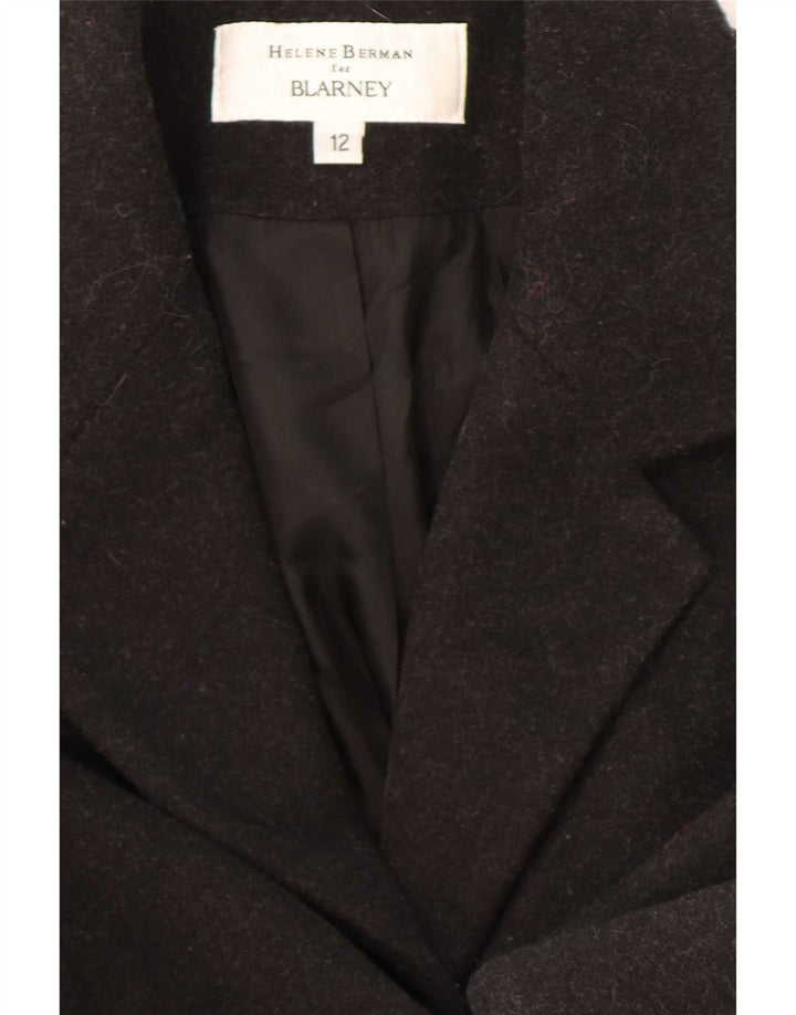 Helene Berman Abrigo Blarney para mujer Reino Unido 12 Lana negra mediana