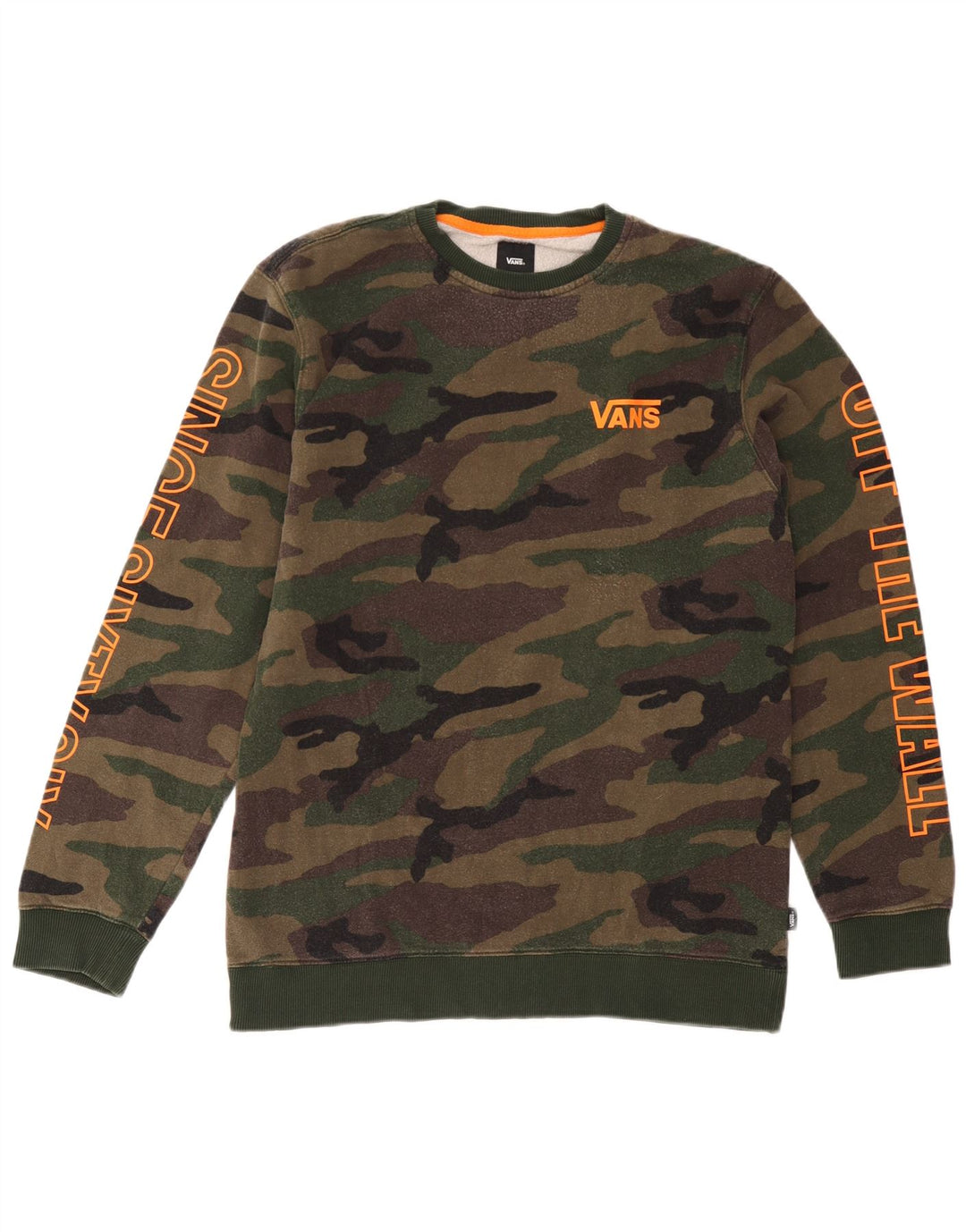 Vans Hombre Sudadera Gráfica Jumper XL Caqui Camuflaje Algodón