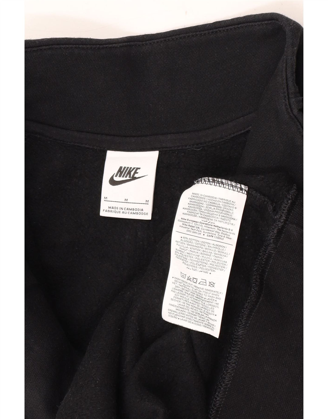 Nike - Chaqueta de chándal para hombre, color negro mediano, algodón