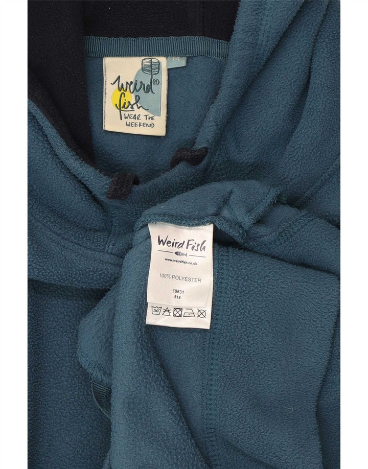Weird Fish - Jersey de forro polar con capucha para mujer, talla 40, poliéster azul grande
