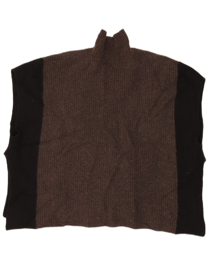 Jersey Poncho Mujer Jigsaw Talla Única Lana Color Block Gris