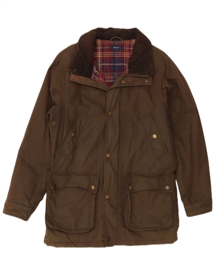 Gant Chaqueta de algodón encerado para hombre UK 40 Large Khaki