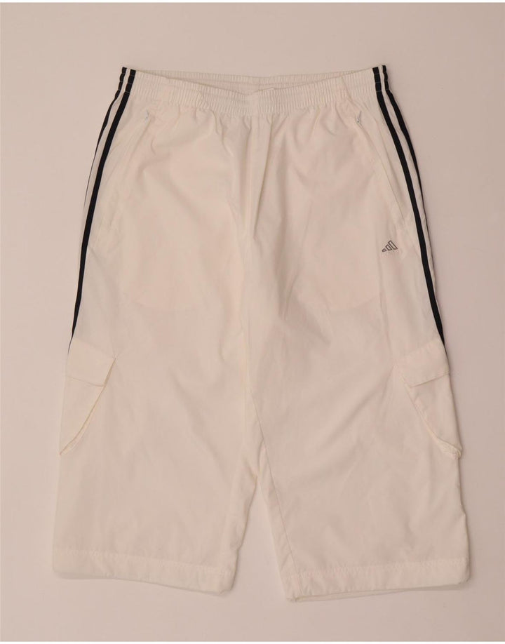 Adidas Pantalones Capri Cargo para Hombre, Poliéster Blanco Grande