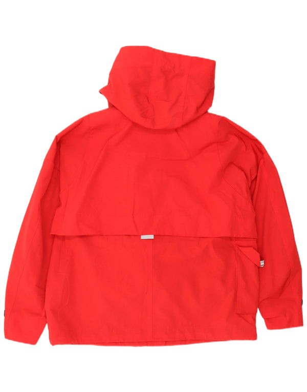 Zara Mujer Chaqueta Acolchada Extragrande Con Capucha UK 10 Small Poliéster Rojo