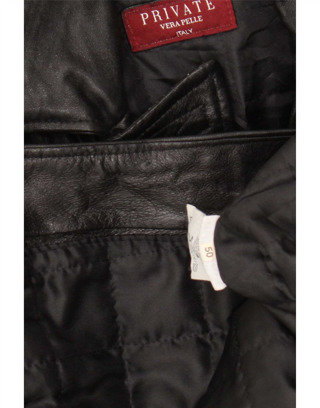 Abrigo de cuero para hombre Private IT 50 Large Black