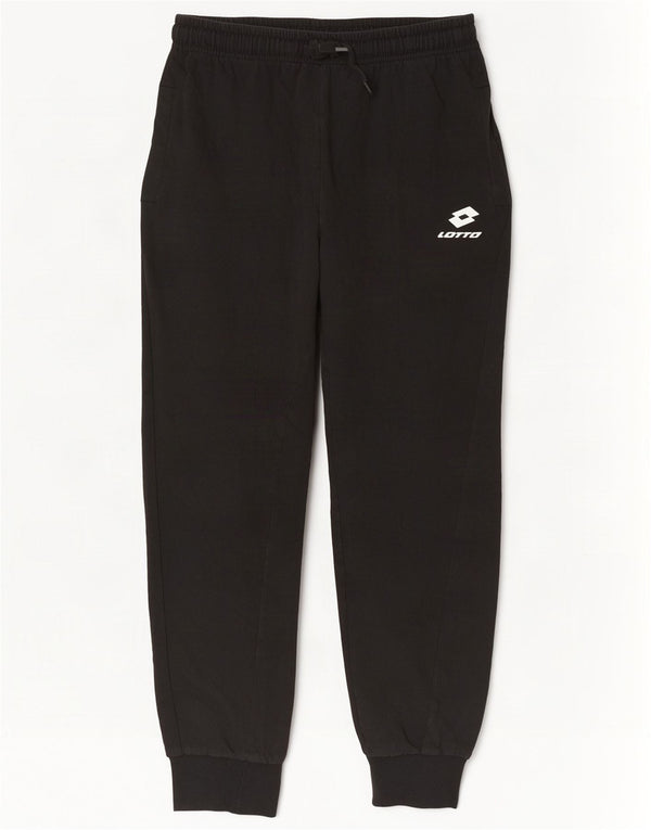 Lotto Hombre Pantalones De Chándal Joggers Large Negro Algodón