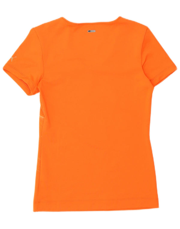 Puma Camiseta gráfica para mujer Top UK 8 Small Naranja Poliéster Deportes