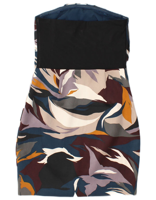REISS Vestido sin tirantes con estampado abstracto para mujer UK 8 Small Multicolor