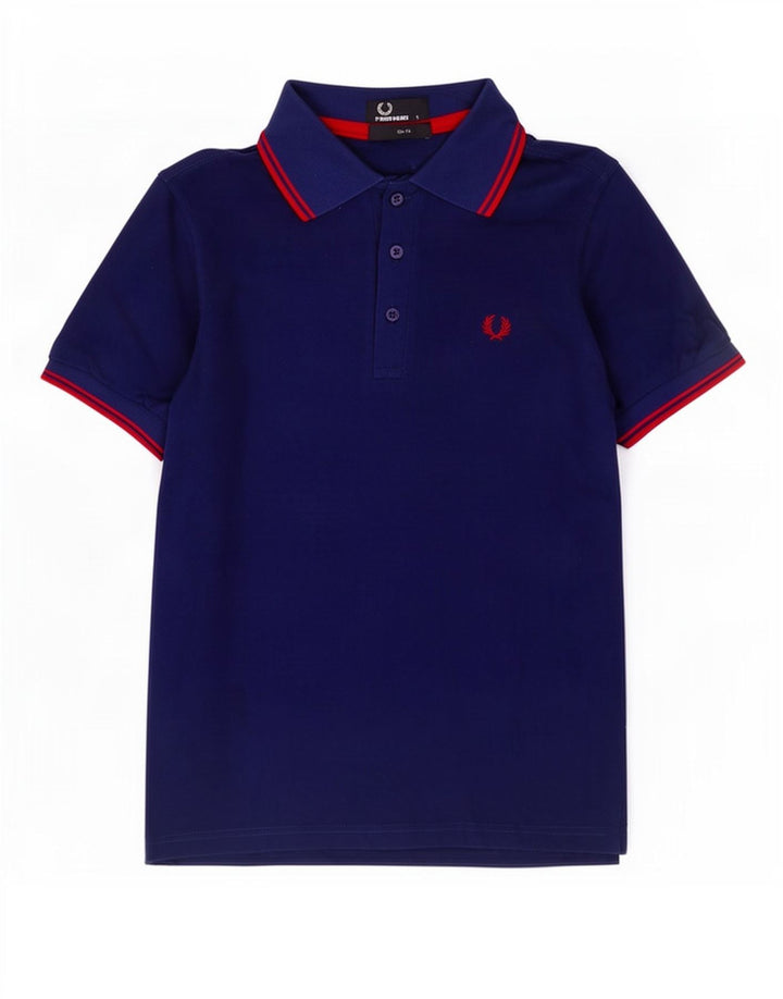 Fred Perry Polo Slim Fit Para Hombre Algodón Azul Marino Pequeño
