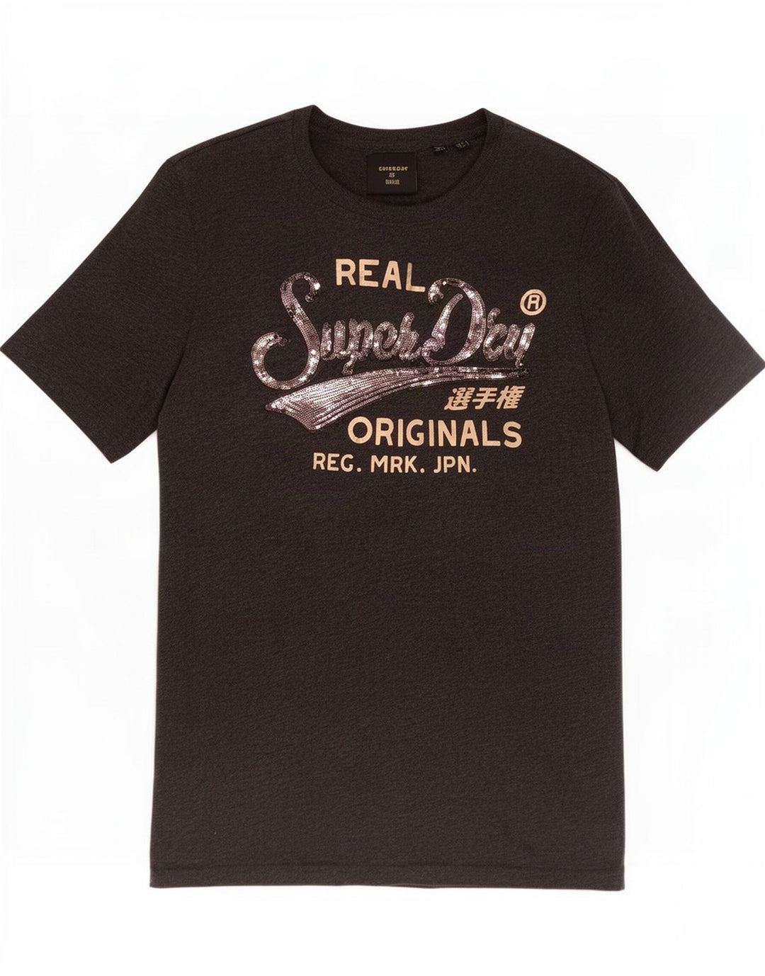 Superdry Camiseta gráfica para mujer Top UK 40 Algodón gris medio