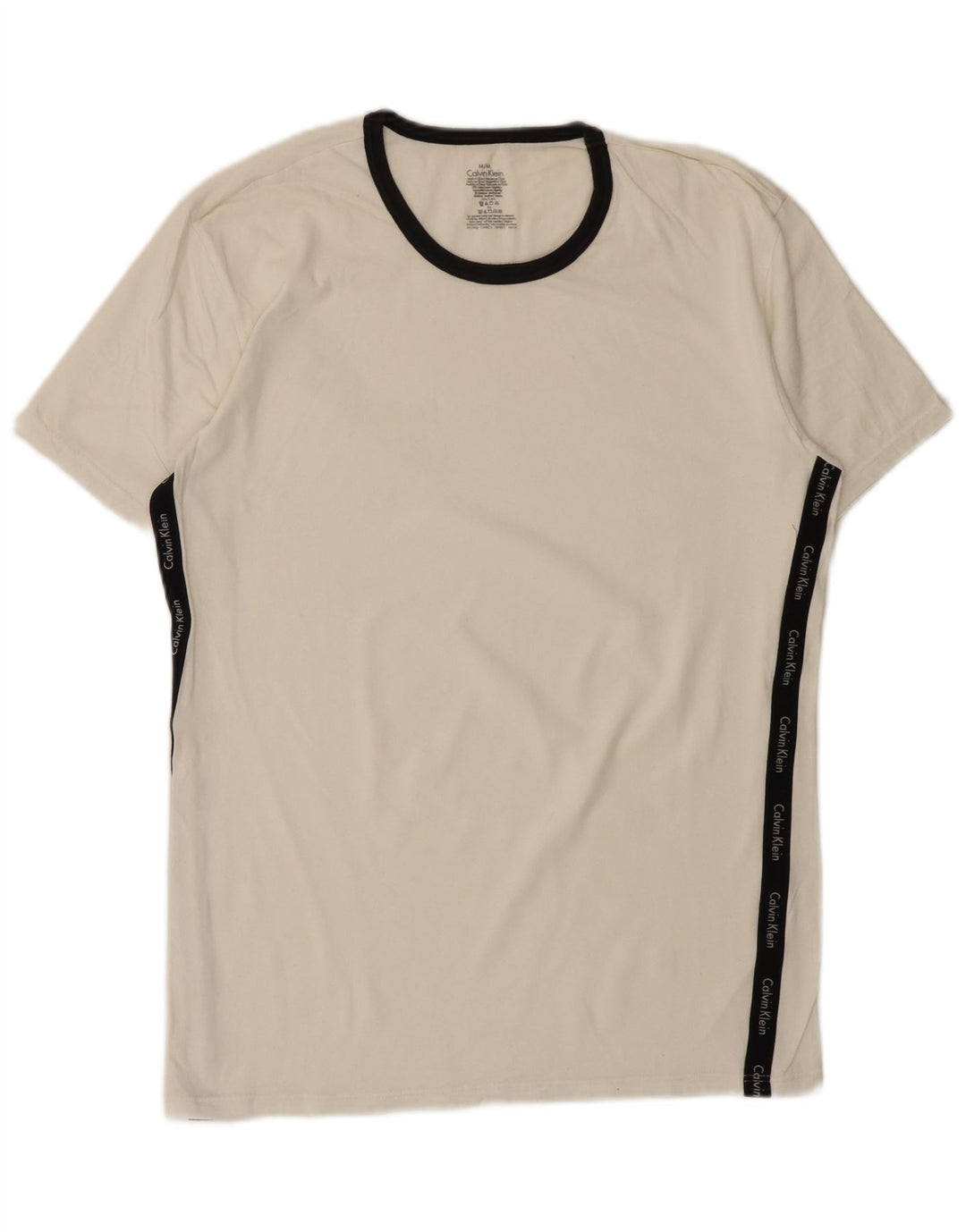 CALVIN KLEIN Camiseta gráfica para hombre Top Medium White Cotton