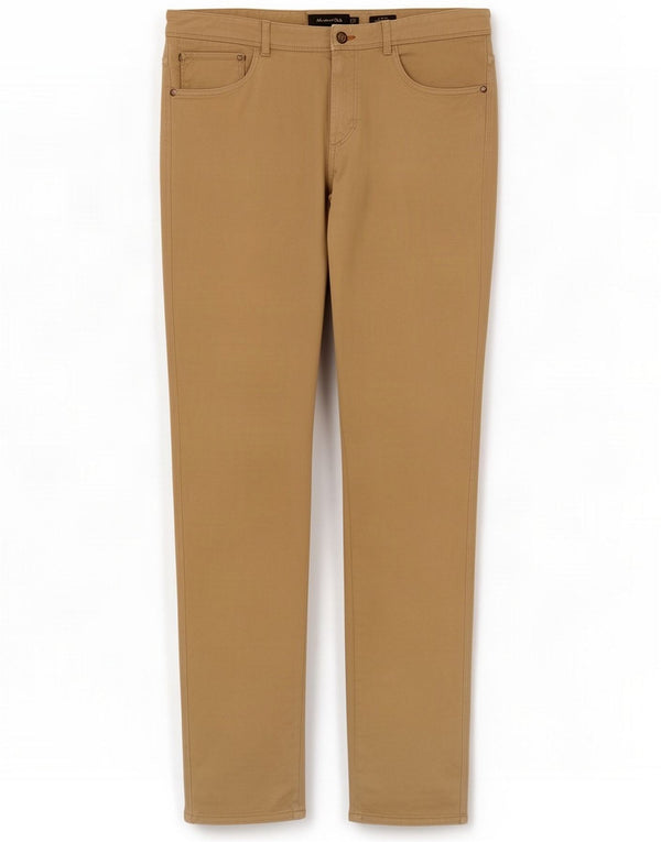 Massimo Dutti Pantalón casual slim fit para hombre EU 44 Large W34 L33 Beige