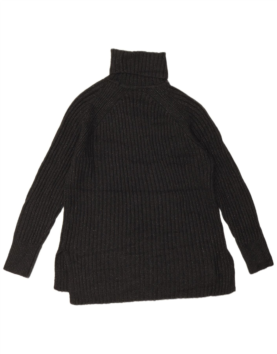 Marks & Spencer Suéter tipo jersey con cuello vuelto para mujer, Reino Unido 44, mediano, moteado en negro