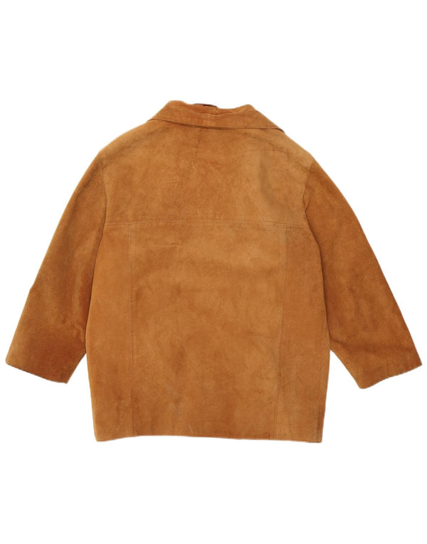 Chaqueta de ante vintage para mujer IT 48 XL cuero marrón