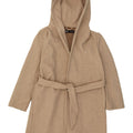Zara Mujer Abrigo Con Capucha UK 44 Poliéster Beige Medio