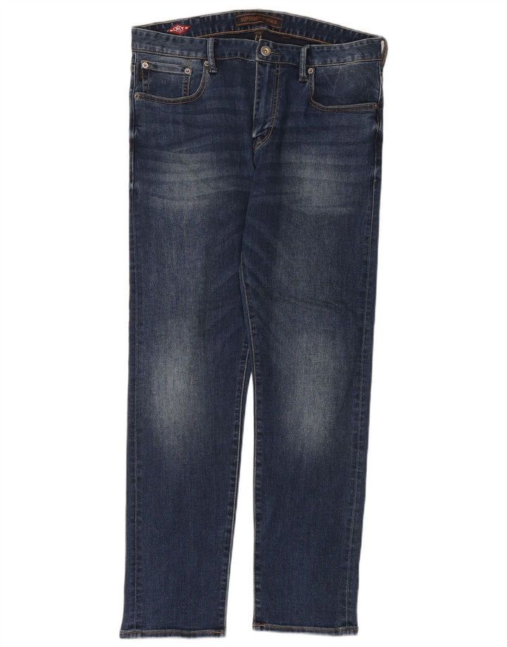 Vaqueros rectos Superdry para hombre W32 L30 Poliéster azul marino