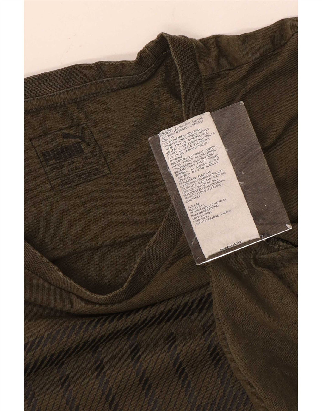 Puma - Camiseta gráfica para hombre, talla grande, algodón verde