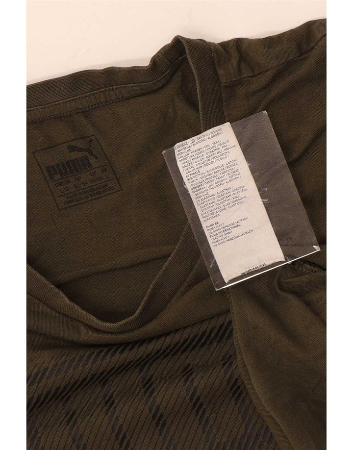 Puma - Camiseta gráfica para hombre, talla grande, algodón verde