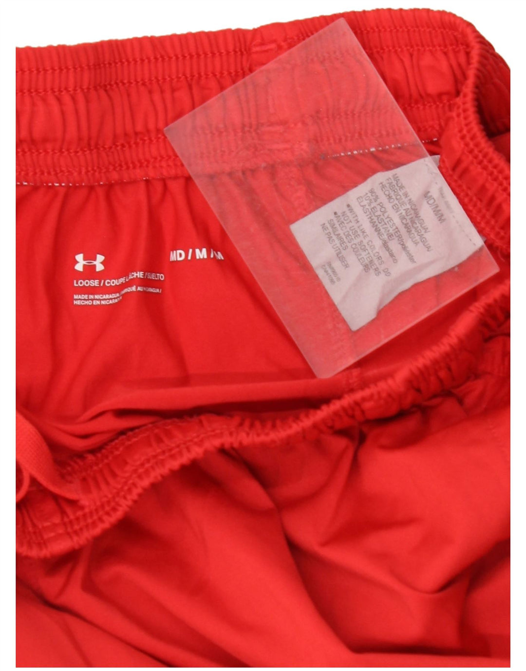 UNDER ARMOUR Pantalones cortos deportivos para hombre Poliéster color block rojo medio