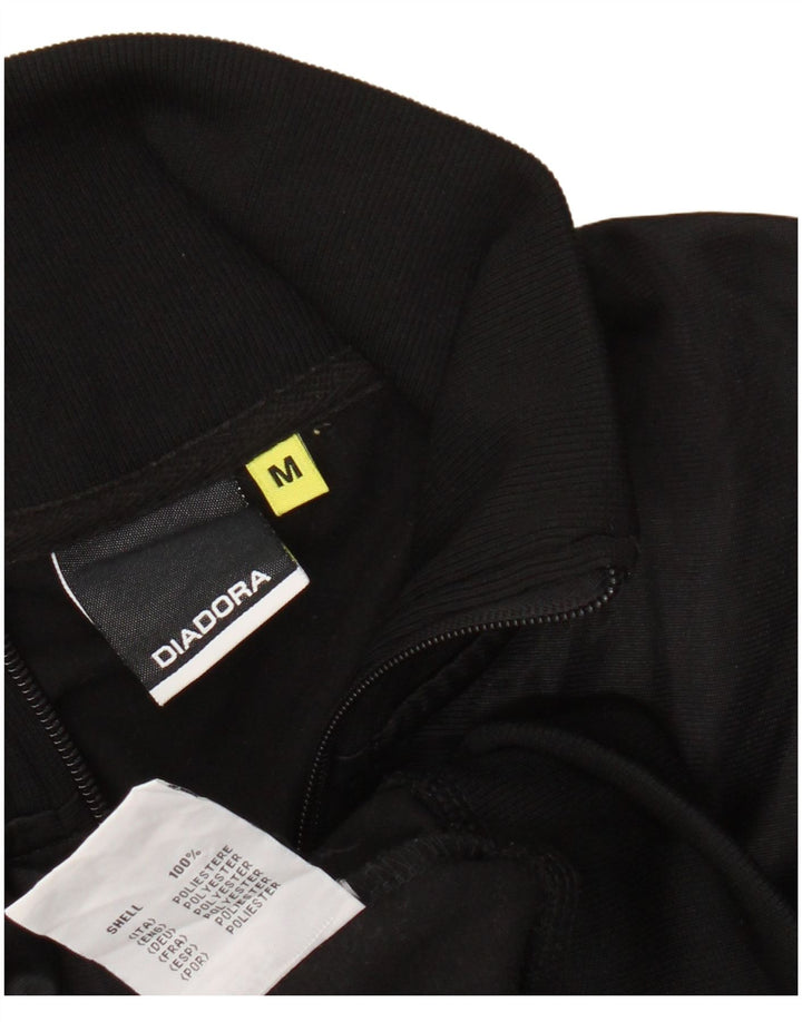 DIADORA Chaqueta superior de chándal para mujer UK 44 Mediana Negro Poliéster
