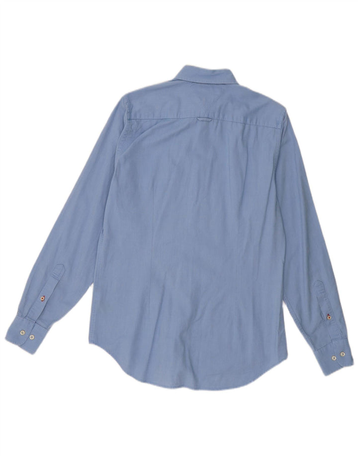 Camisa Tommy Hilfiger Hombre Slim Fit Algodón Azul Pequeño
