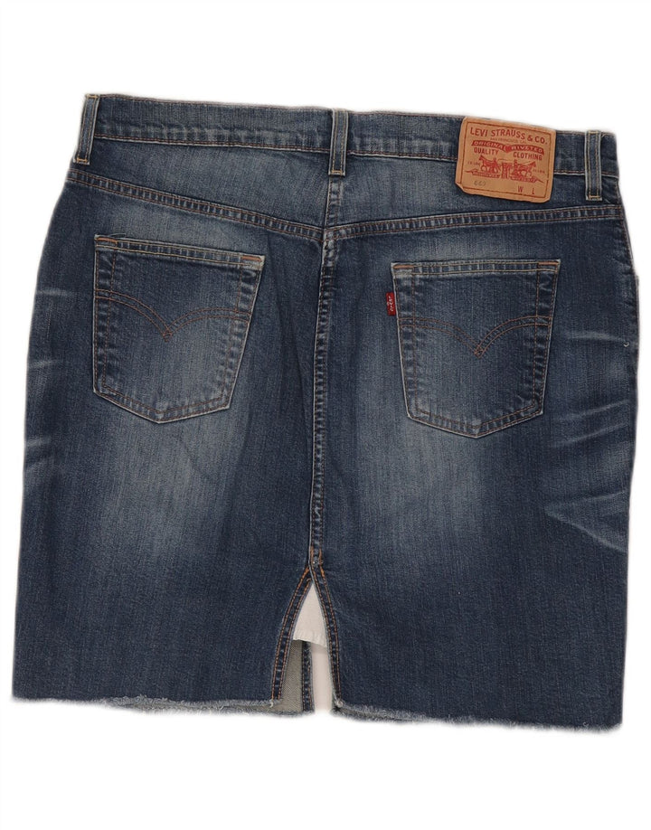 Levi's Mujer 669 Falda Vaquera W34 Grande Algodón Azul
