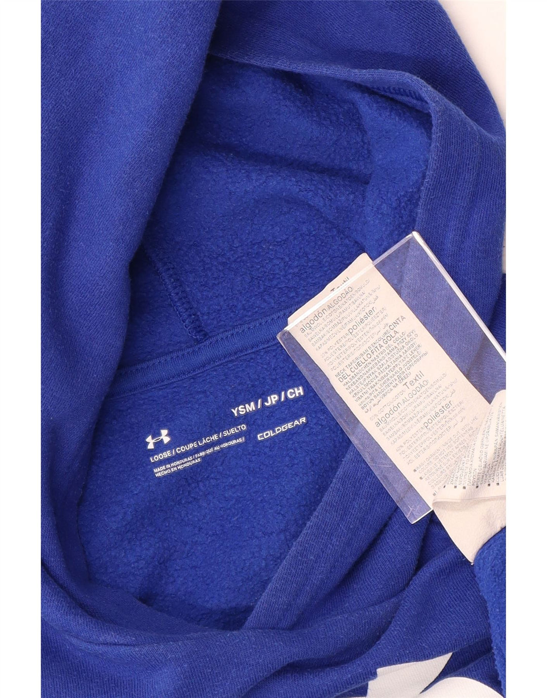 UNDER ARMOUR Sudadera con capucha gráfica para niños 7-8 años Pequeño Algodón azul