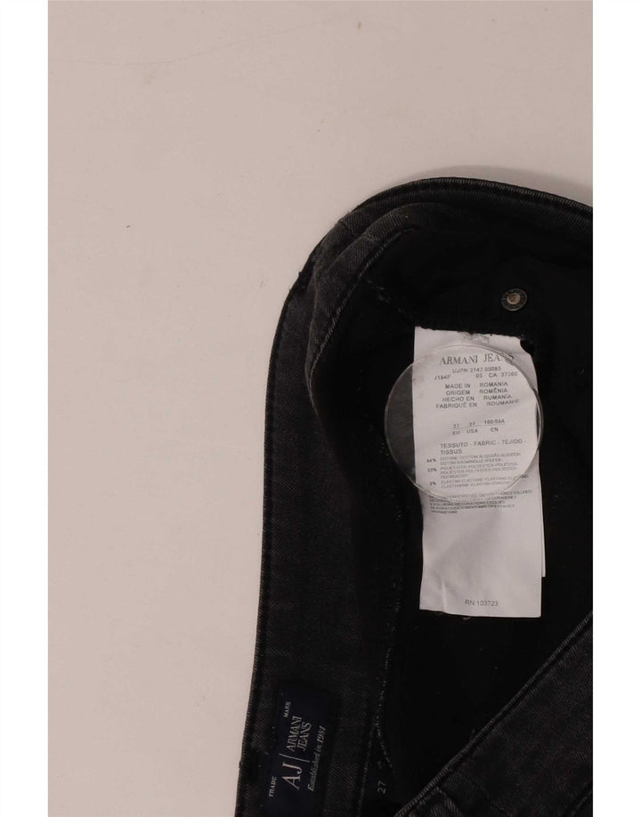 Vaqueros Armani Mujer Slim W27 L28 Algodón Negro