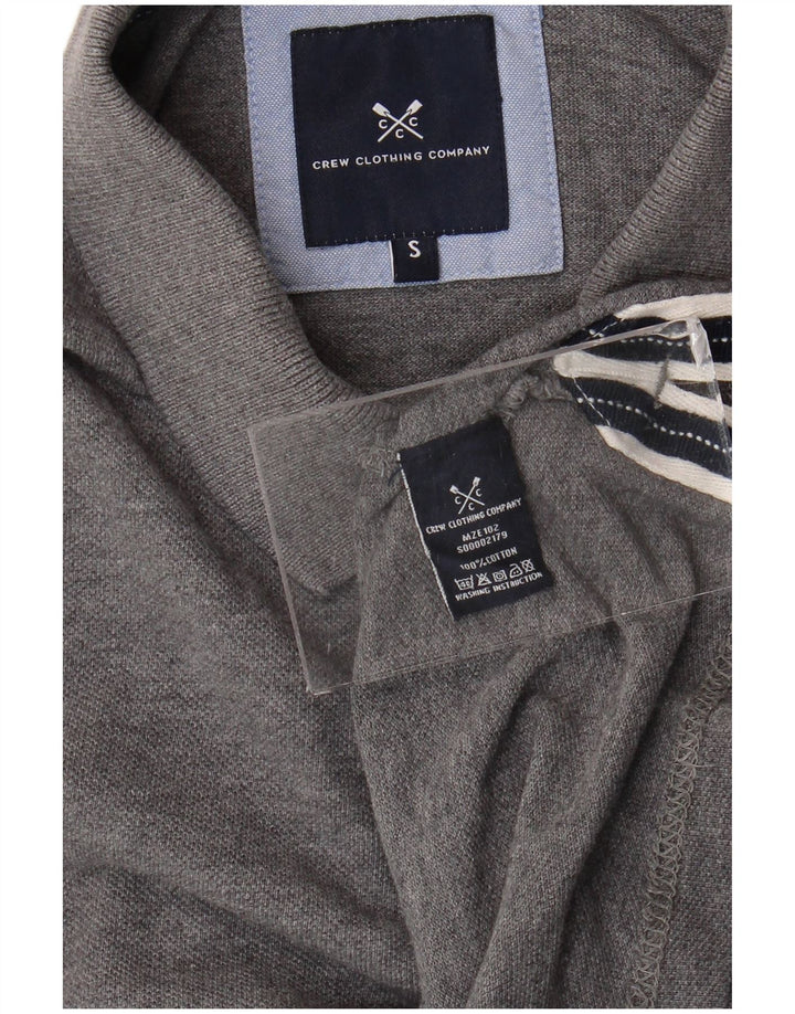 Crew Clothing Polo para hombre pequeño algodón gris