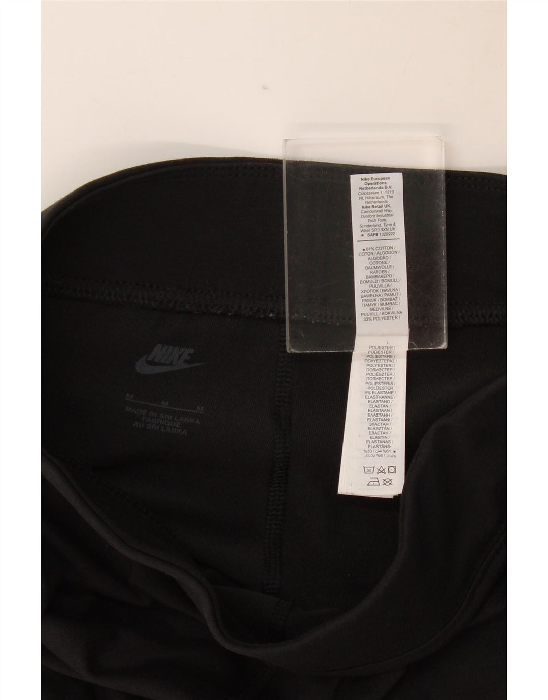 Nike - Leggings gráficos para mujer (talla 40), algodón negro mediano