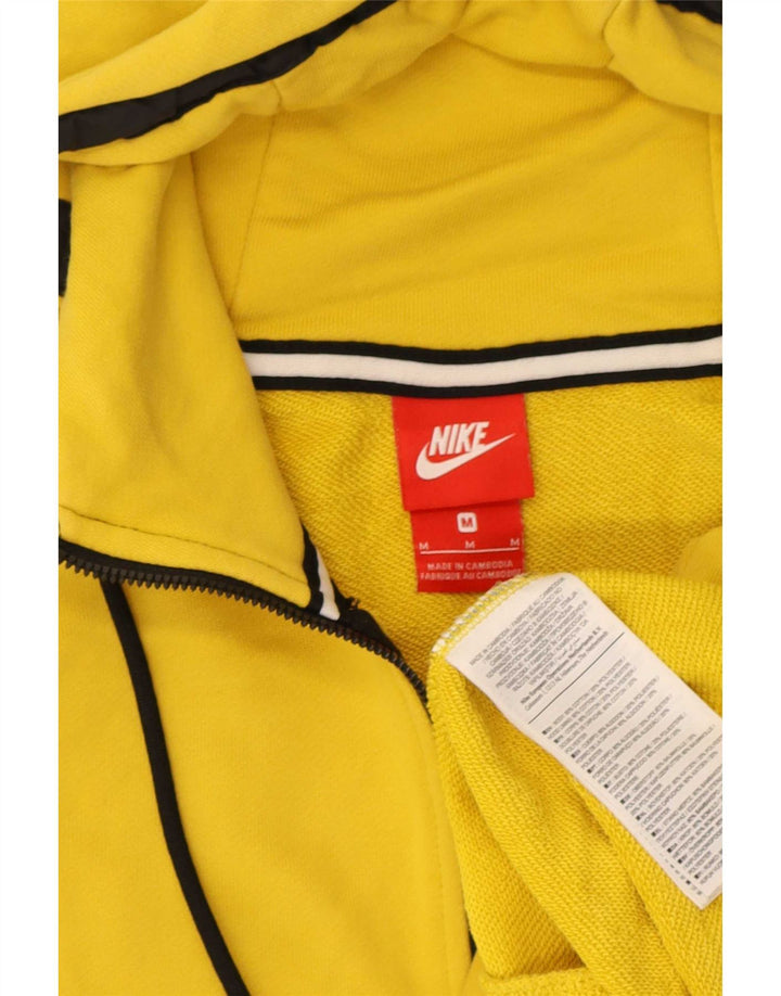 Nike - Sudadera con capucha y cremallera para hombre, algodón amarillo medio