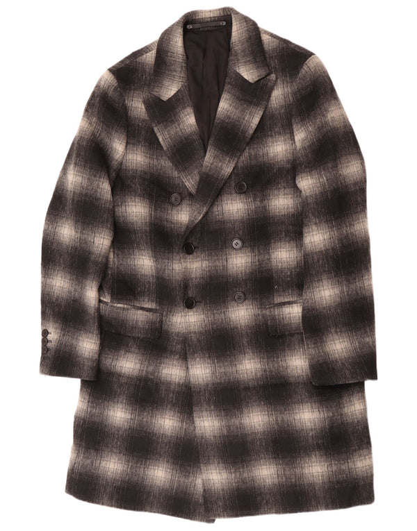 All Saints Abrigo geométrico para hombre Reino Unido 40 Grande Gris Cuadros Clásico