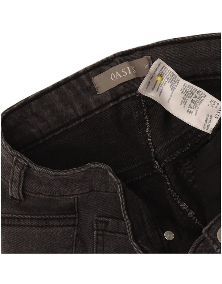 Pantalones cortos de mezclilla para mujer Oasis UK 10 Small W28 Algodón gris