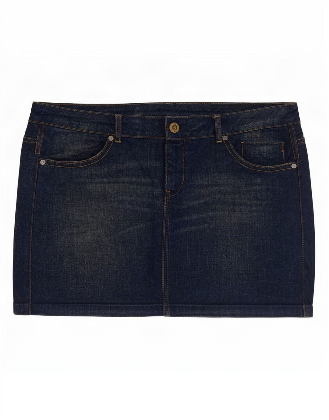 Guess Mujer Mini Falda Vaquera W32 Grande Algodón Azul Marino